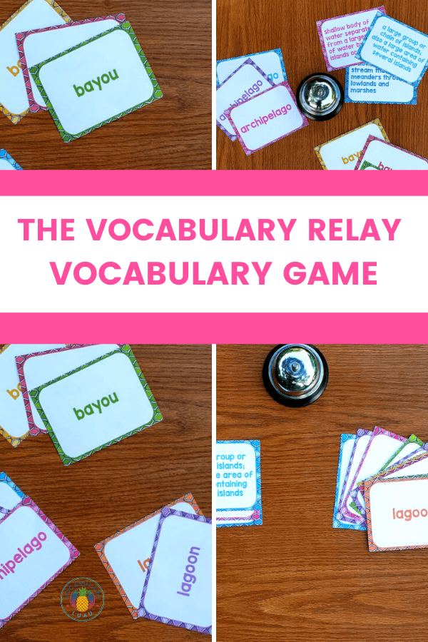 The Vocabulary Relay Vocabulary Game Vocabulary Luau