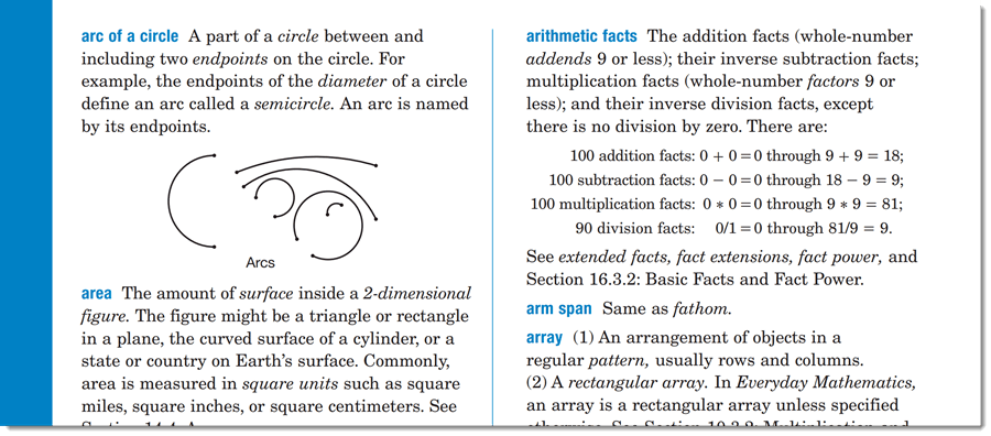 page of math textbook