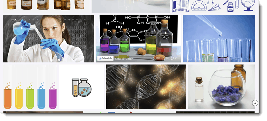 image capture of search for chemistry on pixabay website