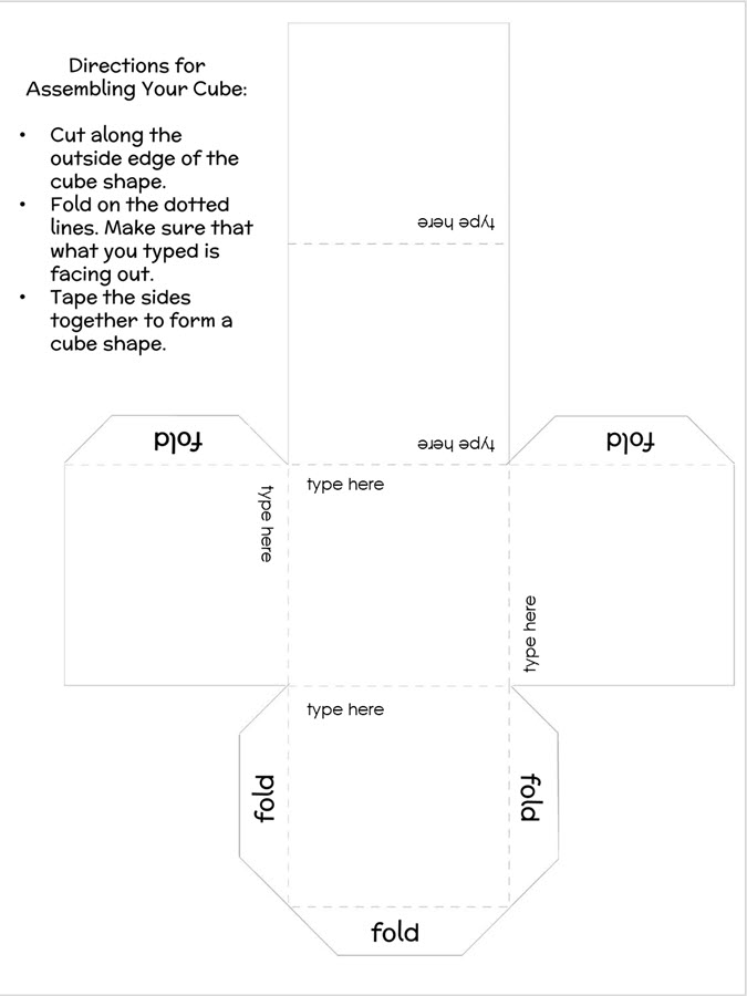 Playing with Concept Cubes to Teach Vocabulary - Vocabulary Luau