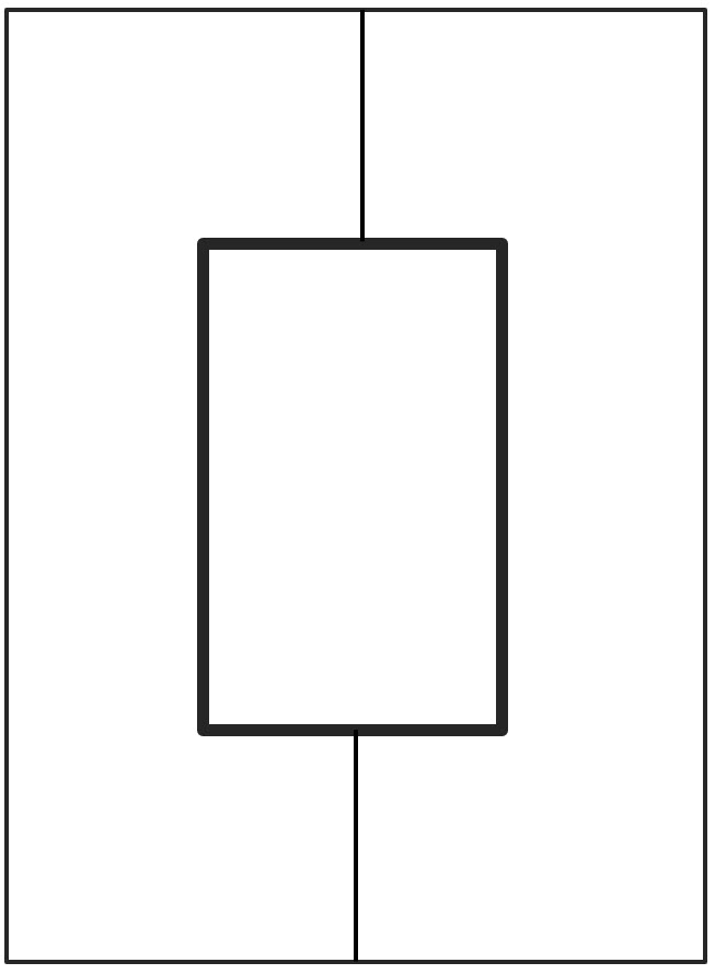 vertical depth and complexity frame with two sections