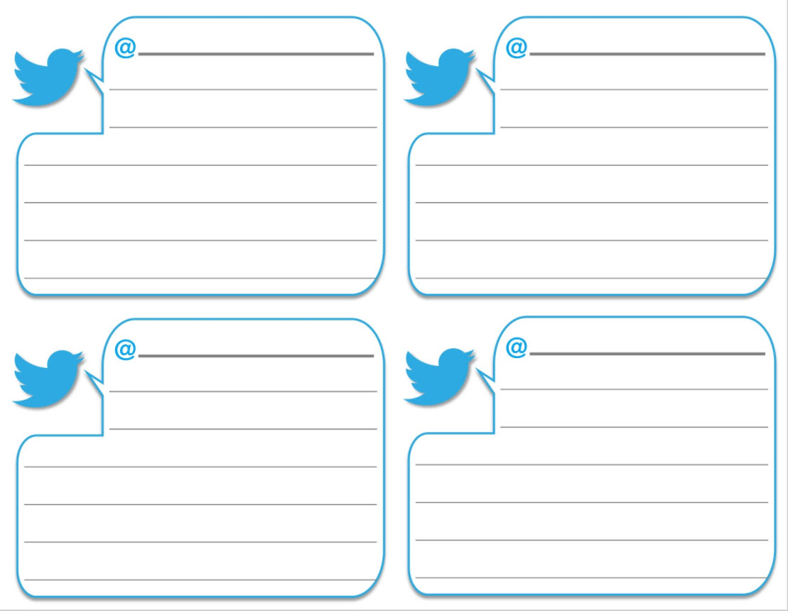 Blank Tweet Template For Students