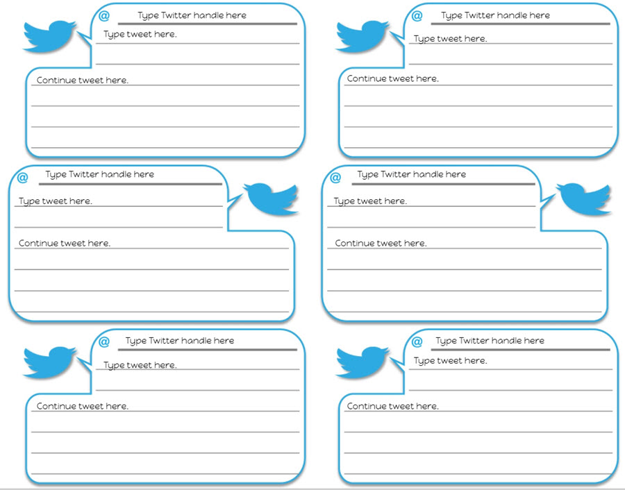 Printable Twitter Template